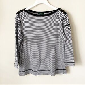 Lauren Ralph Lauren Nautical Tee Long Sleeves L